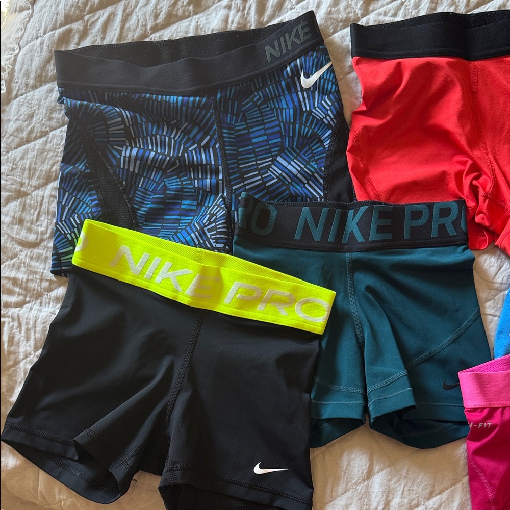 Nike Women's Athletic Shorts Set - Black, Blue, Red, Teal